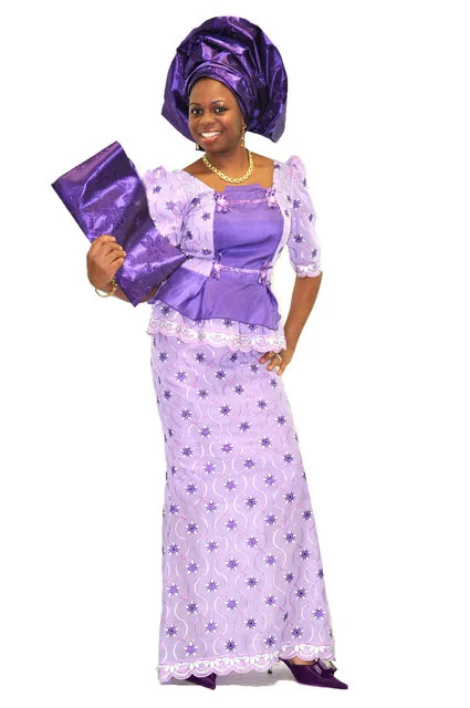 Exquisite Purple and Silver Lace Skirt Attire leather skirt durable