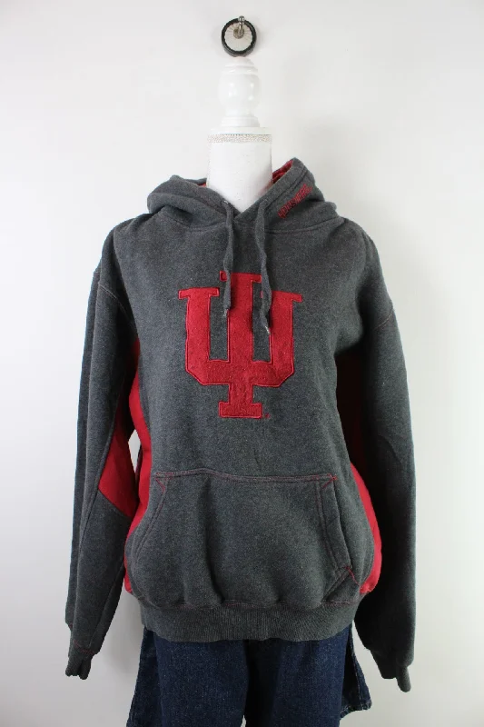 Vintage Indiana Hoodie (L) Hoodie with Rhinestones Sparkly Elegant
