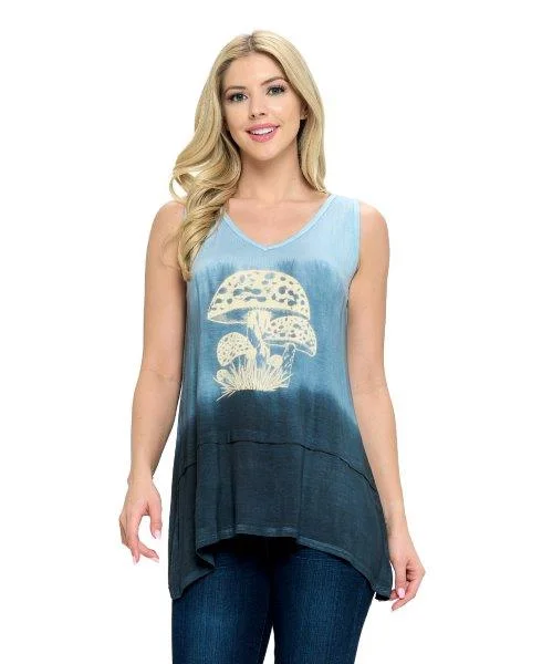 Tank Ombre Mushroom basic tank top