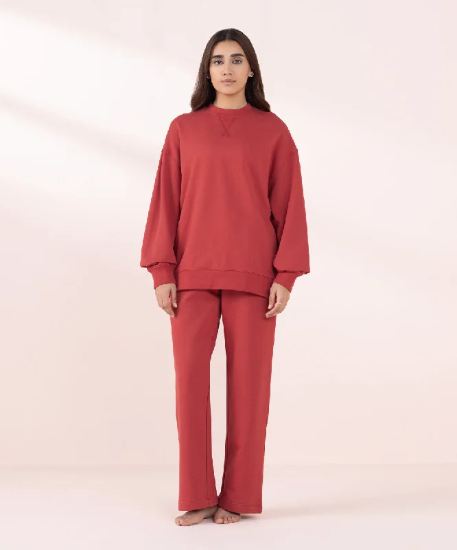 Oversized Sweatshirt with Pajama Set Hoodie with Full-Zip Functional Layering
