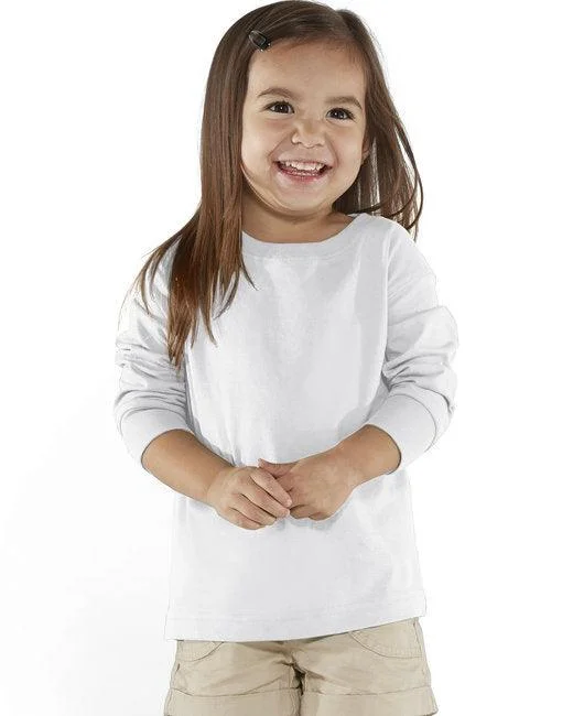 Rabbit Skins Toddler Long-Sleeve Fine Jersey T-Shirt RS3302 Animal Print Jersey Tee