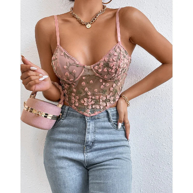 Women's Lace Wrap Slim Tank Top loose fit tank