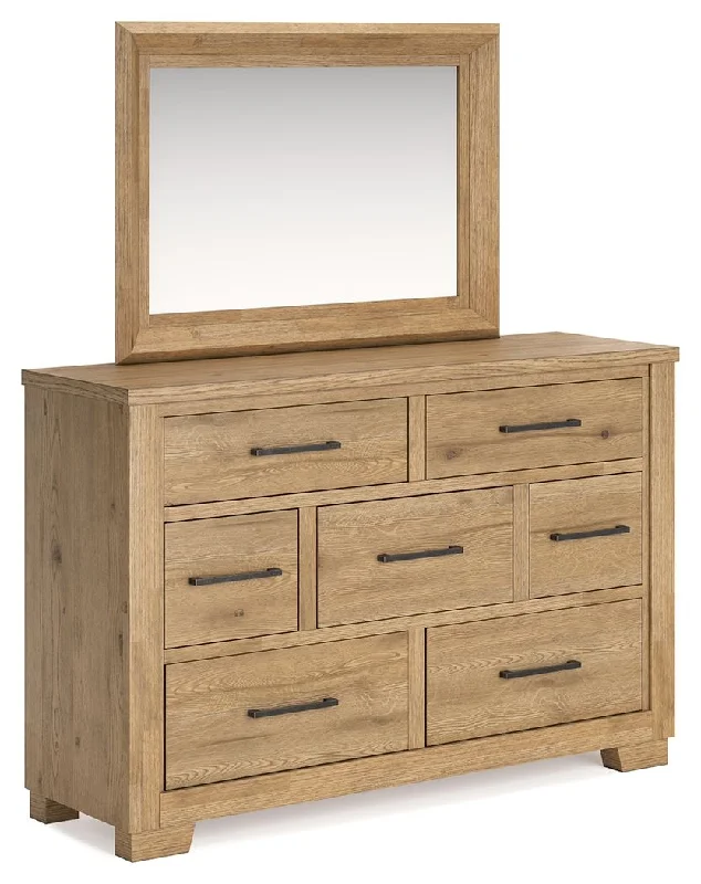 Galliden - Light Brown - Dresser And Mirror Tunics Modern contemporary