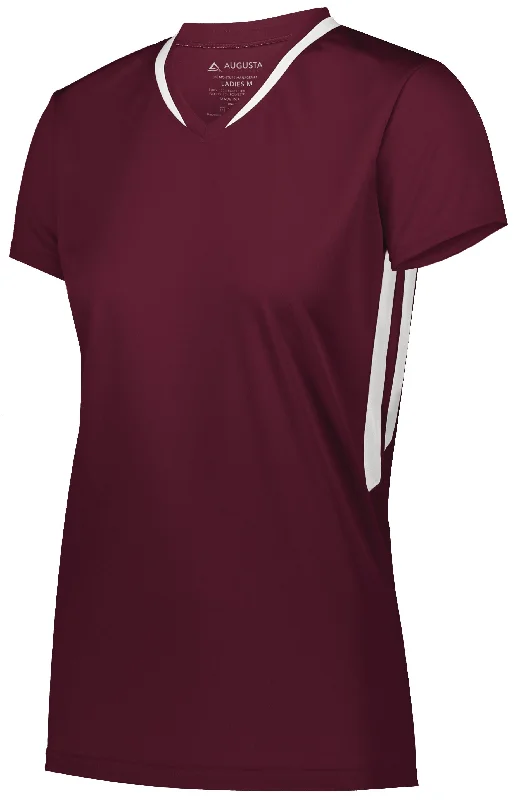MAROON/WHITE