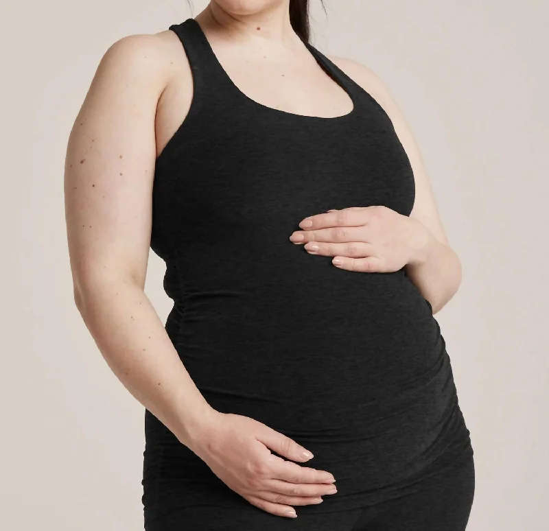 Spacedye Bases Covered Maternity Tank In Darkest Night stylish tank top