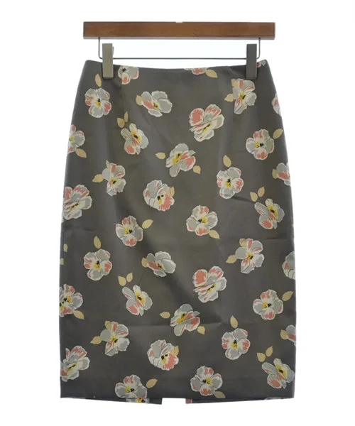 UNITED ARROWS Knee length skirts silk skirt lustrous