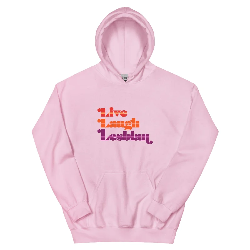 Live Laugh Lesbian Hoodie Hoodie Crop Top Short Trendy