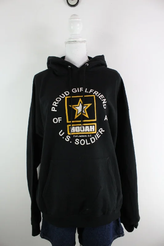Vintage Proud Girlfriend Hoodie (XL) Hoodie with Fur Luxurious Winter