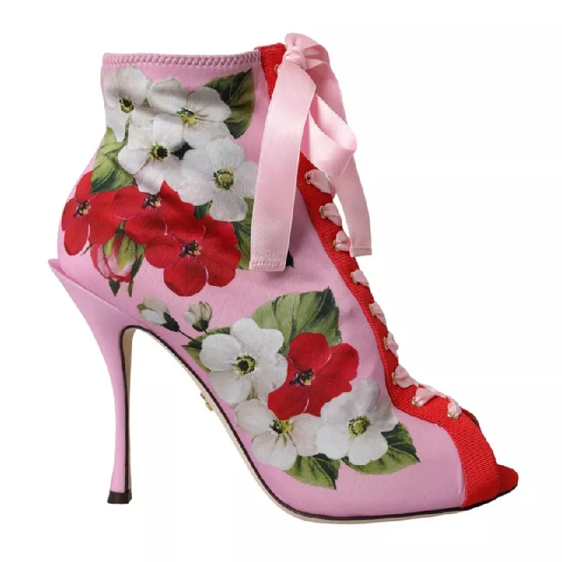 Dolce & Gabbana multi Jersey Stretch Boots Open Toes Heels Women's Shoes (Pre-Owned) Autumn Jersey Shirt
