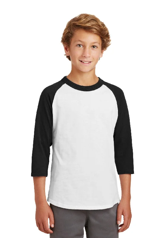 Sport-Tek Youth Colorblock Raglan Jersey.  YT200 Hemp Jersey Tee