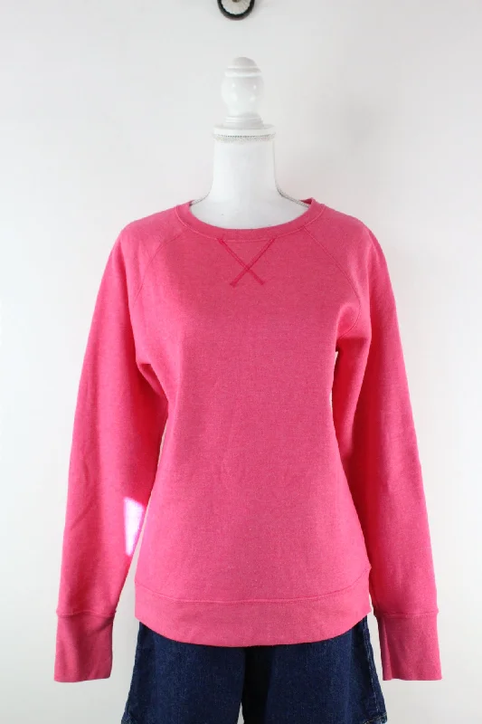 Vintage Pink Champion Sweatshirt (M) Hoodie with Snap Buttons Easy Quick