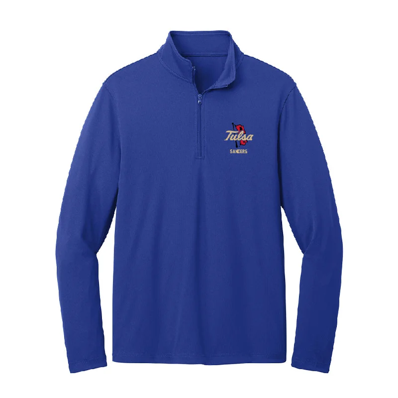 Tulsa - NCAA Women's Soccer : Tatum Sanders - Lightweight Quarter Zip Jacket Hooded Jacket Caped Jacket Shawl Collar Jacket