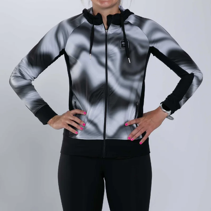 Womens Elite Thermo Shield Hoodie - Blur Hoodie with Strings Custom Fit Adjustable