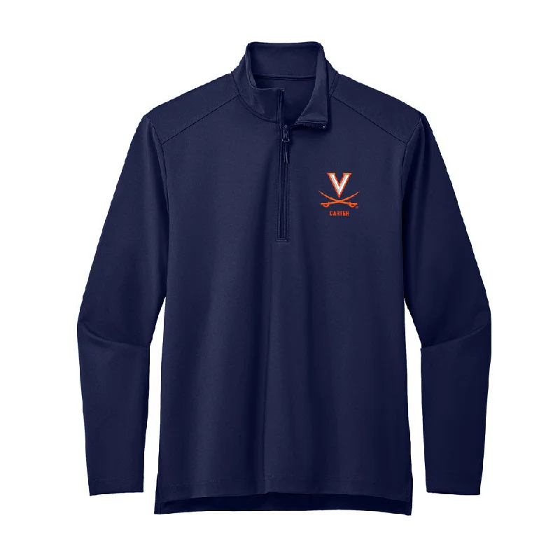 Virginia - NCAA Women's Soccer : Maya Carter - Premium Quarter Zip Jacket Snapped Jacket Toggled Jacket Drawstring Jacket
