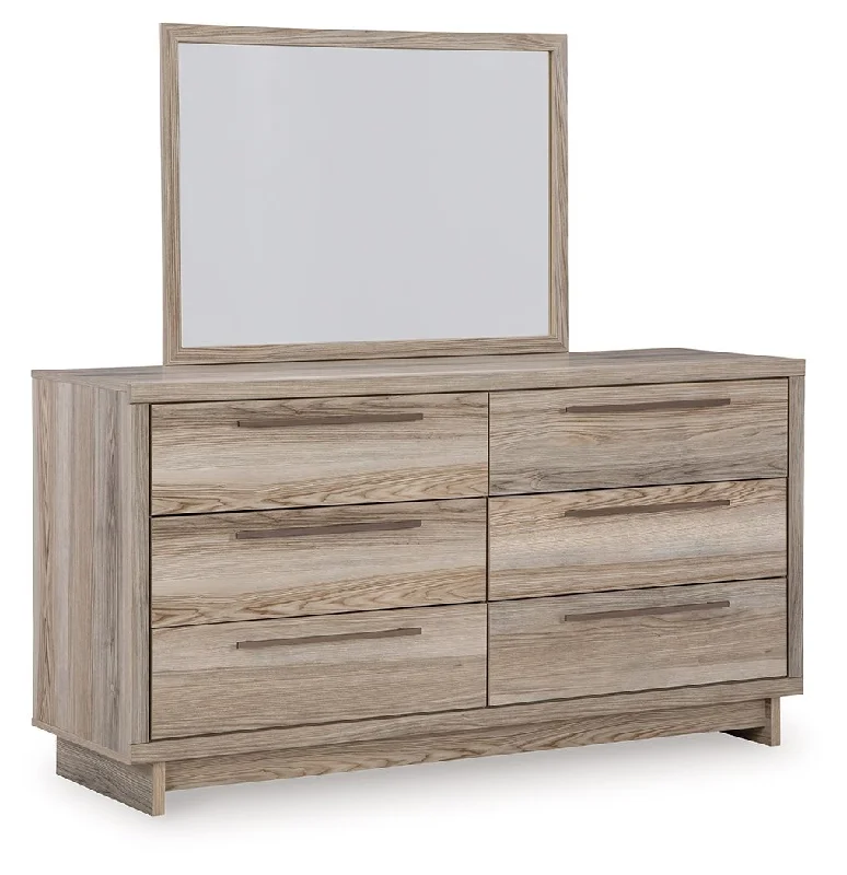 Hasbrick - Tan - Dresser And Mirror Casual Short Summer