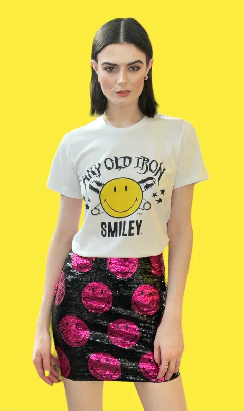 Any Old Iron x Smiley Pink Skirt wool skirt breathable