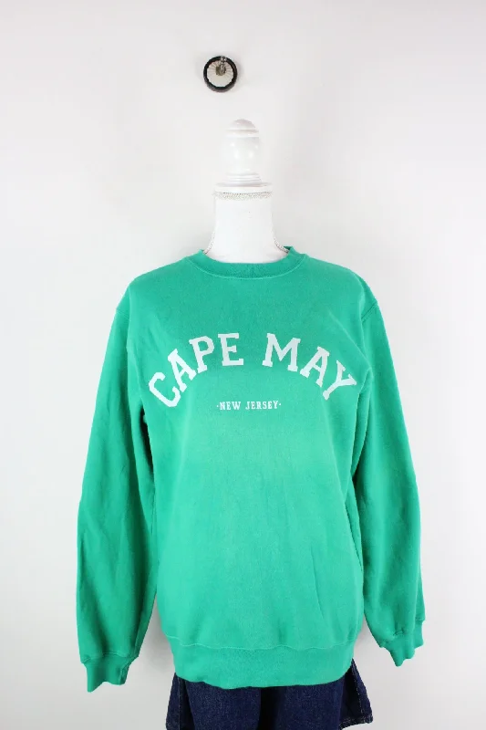 Vintage Cape May Sweatshirt (XS) Hoodie with Pastel Soft Subtle