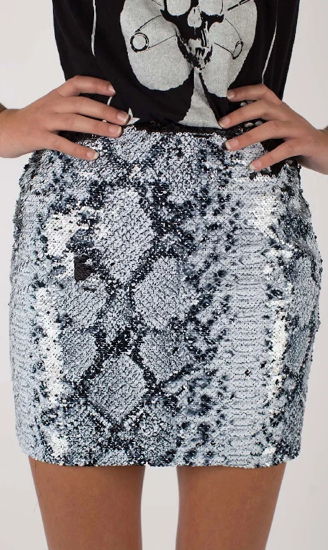 Any Old Iron Whitesnake Sequin Skirt belted skirt waist