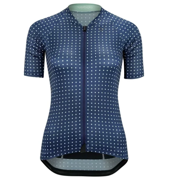 VELOCIO WOMENS JERSEY ULTRALIGHT GRID DOT NAVY Maximalist Jersey Tee