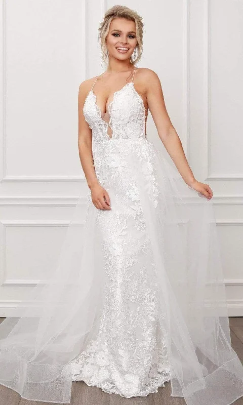 Nox Anabel - F485 V-Neck Chiffon Overskirt Evening Dress Tunics Luxurious high-end