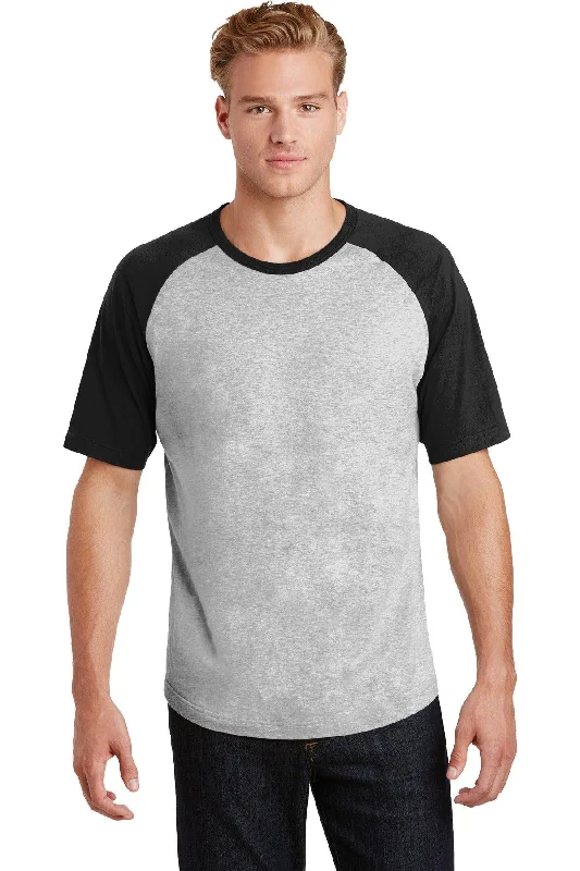 Sport-Tek Short Sleeve Colorblock Raglan Jersey. T201 Recycled Jersey Tee