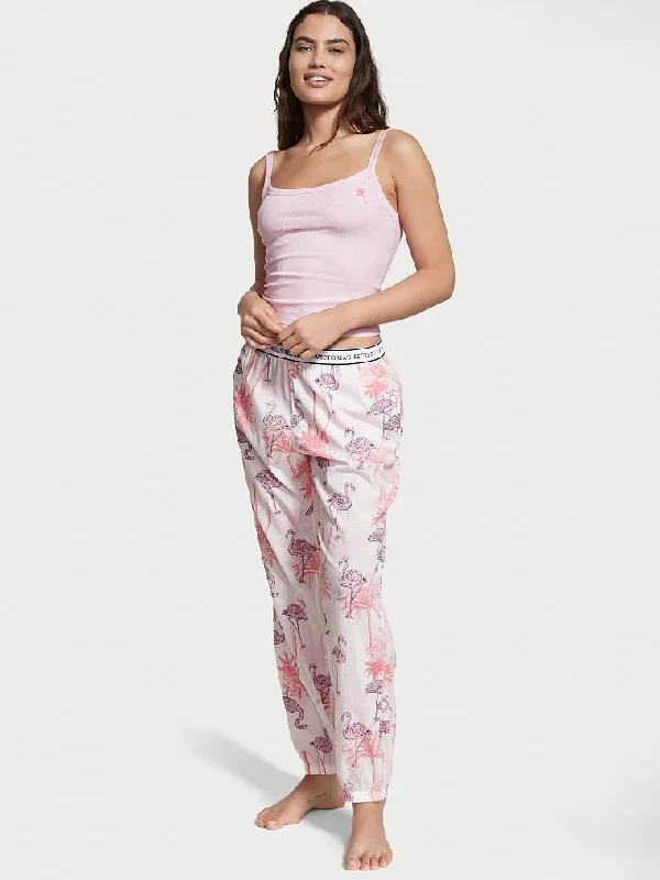 Victoria's Secret Cotton Tank Jogger Pajama Set long tank top