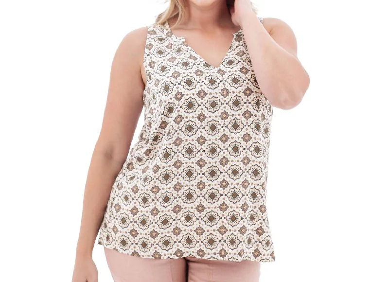 Vernazza Tank Top In Egret comfortable tank top