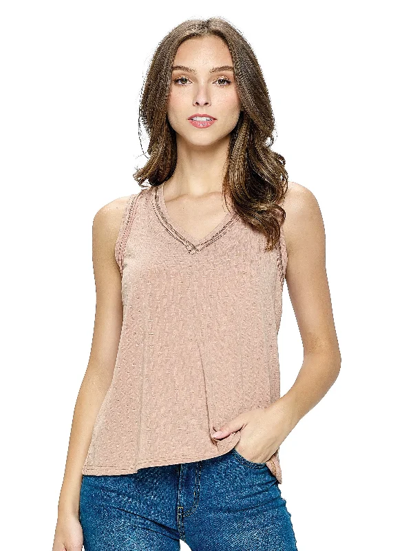 Tank Top Texture Raw Edge summer tank top