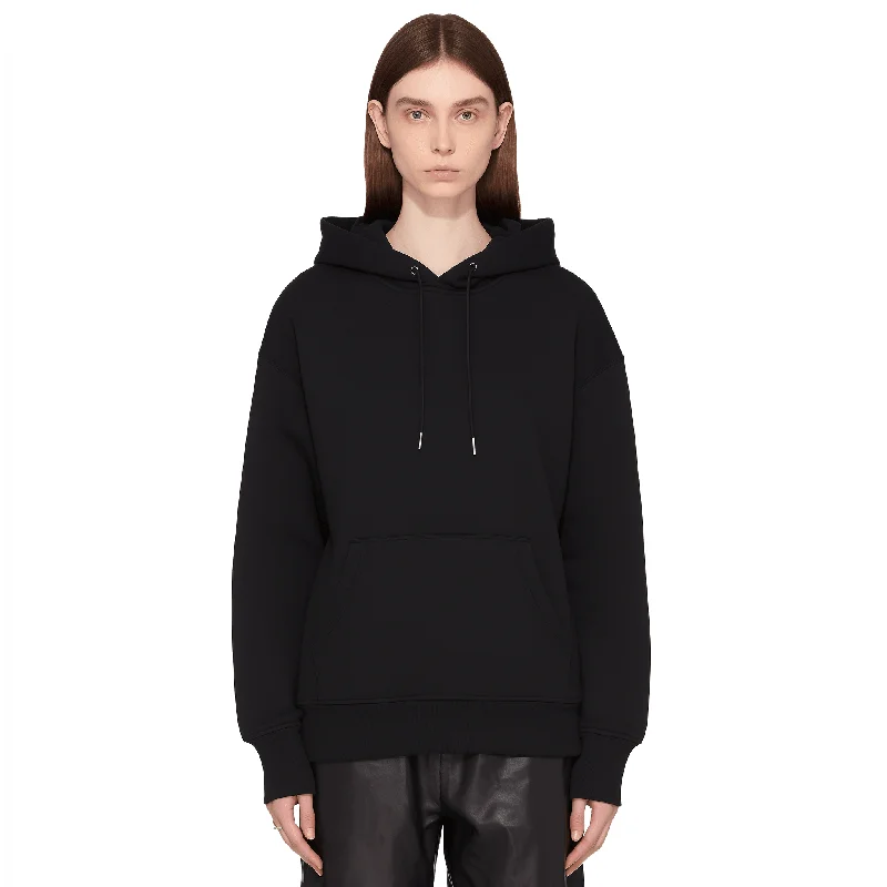 Superconscious Heavyweight Organic Hoodie - Black Hoodie with Hidden Zipper Minimalist Clean
