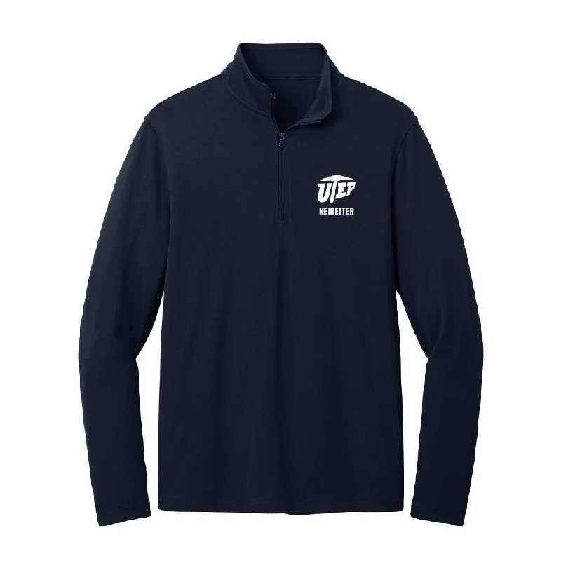 UTEP - NCAA Women's Soccer : Ashlyn Neireiter - Lightweight Quarter Zip Jacket Jersey Jacket Tulle Jacket Batik Jacket
