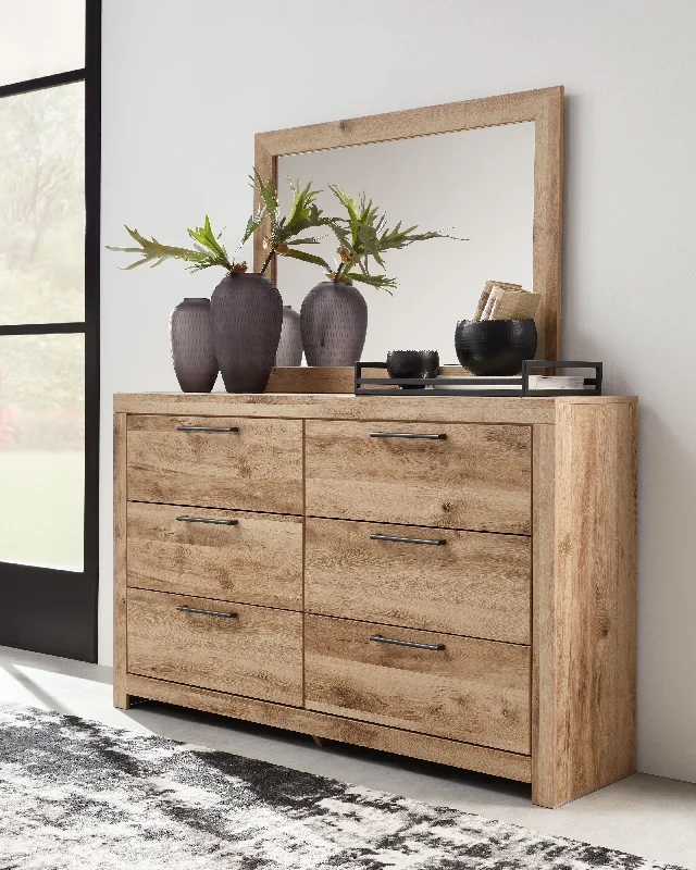 Hyanna - Tan - Dresser, Mirror Boat Neckline Classic