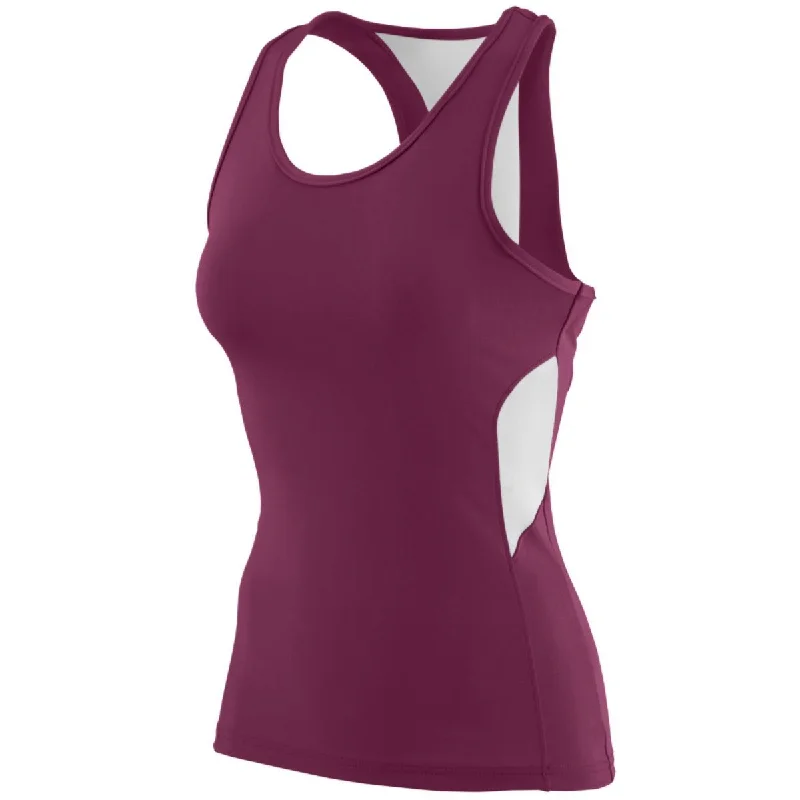 MAROON/WHITE
