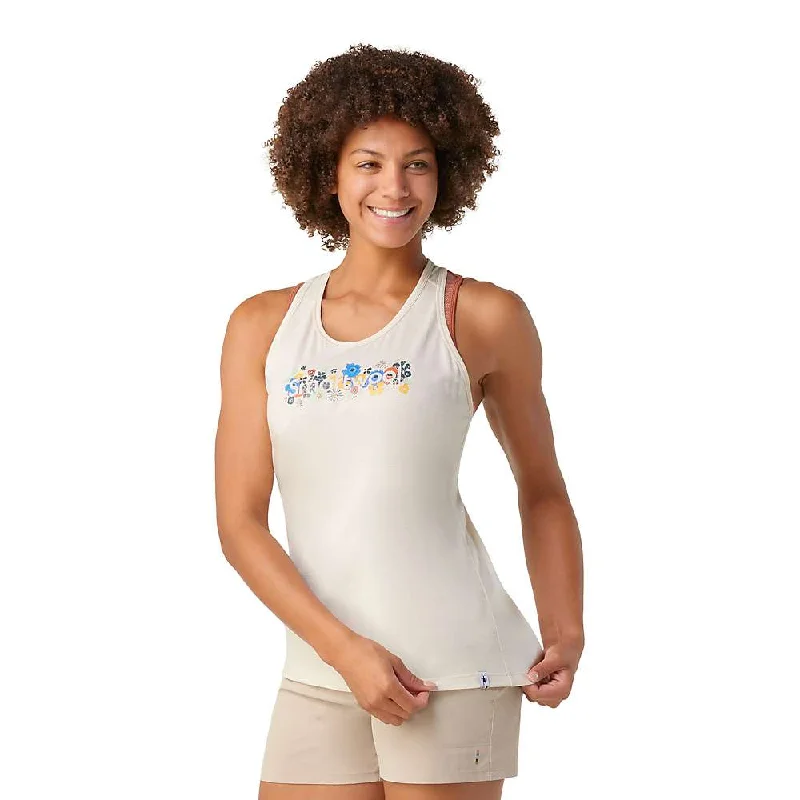 Smartwool Womens Floral Meadow Graphic Tank crossback tank top
