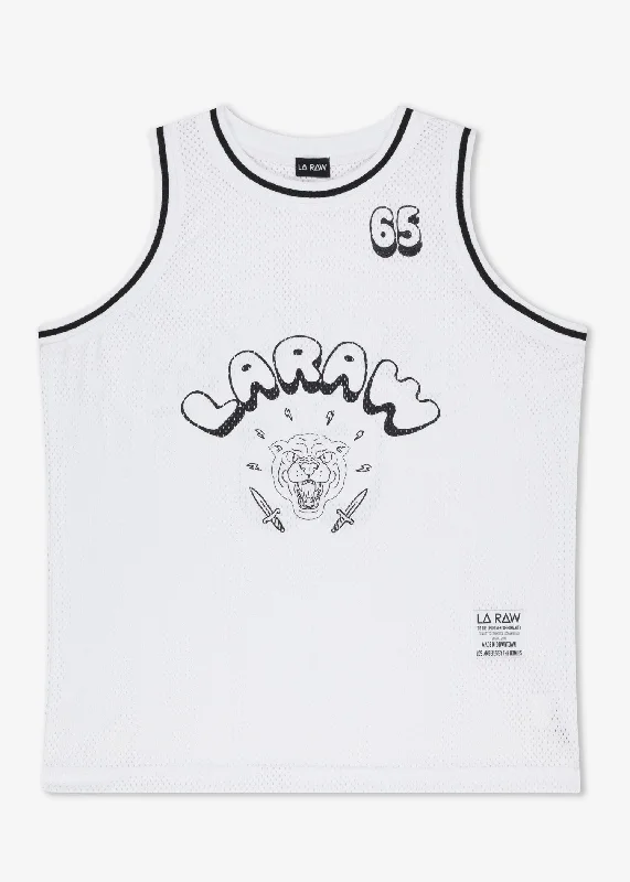LOGO MESH JERSEY WHITE Lightweight Jersey Top