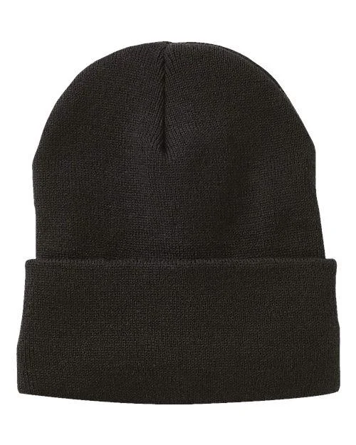 Sportsman 12" Jersey Lined Cuffed Beanie SP12JL Beige Jersey Tee