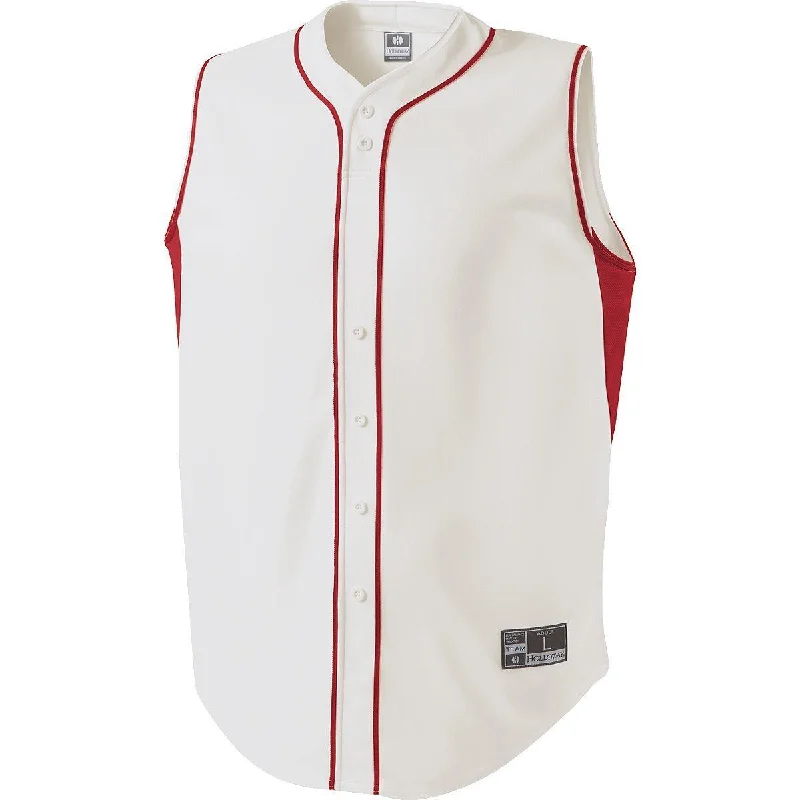 WHITE/SCARLET