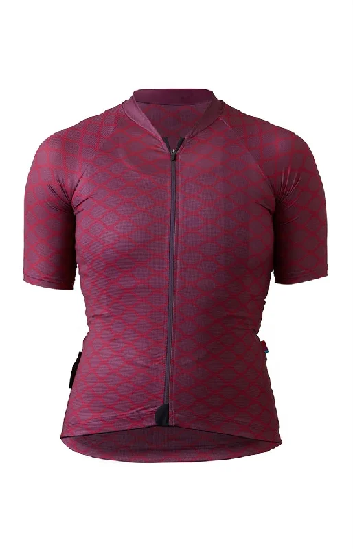 VELOCIO ULTRALIGHT WOMENS JERSEY LINK DARK PLUM Casual Jersey Blouse
