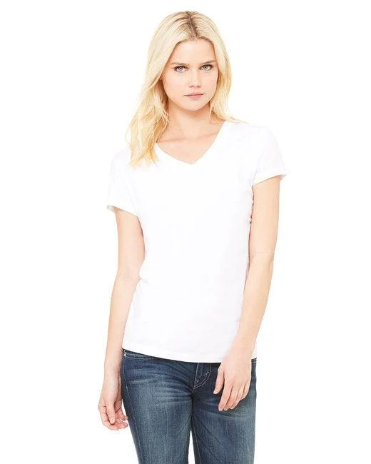 Bella + Canvas Ladies' Jersey Short-Sleeve V-Neck T-Shirt B6005 Sky Blue Jersey Tee