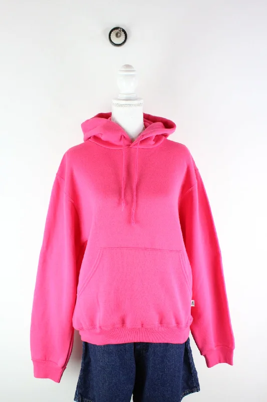 Vintage Pink Hoodie (S) Hoodie with Raglan Sleeves Sporty Comfortable