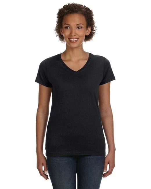 LAT Ladies' V-Neck Fine Jersey T-Shirt 3507 Glamorous Jersey Tee