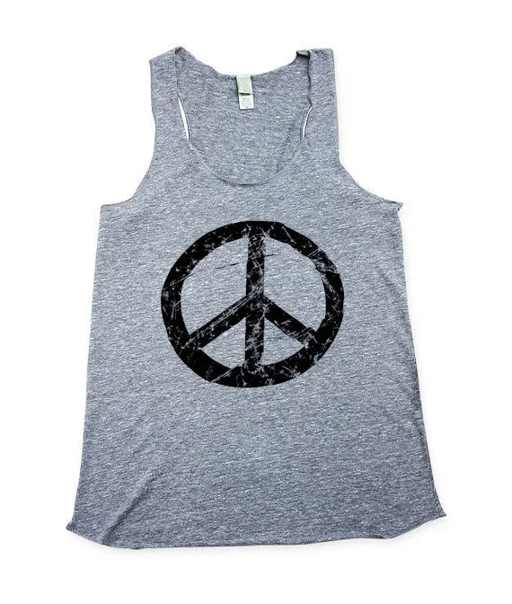 Womens Peace Sign Tank Top peach tank top