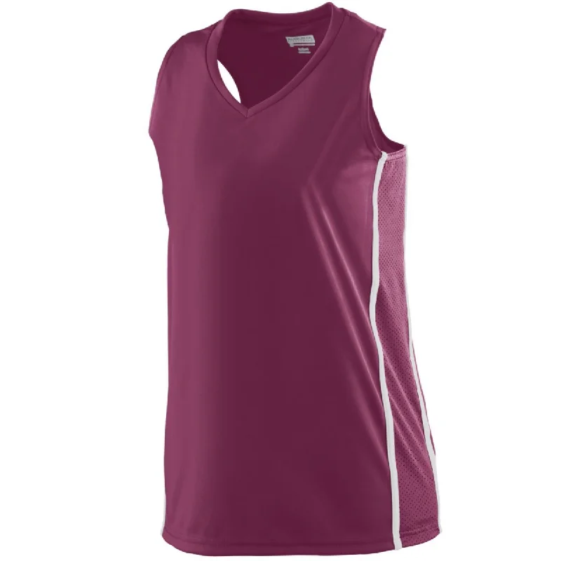 MAROON/WHITE