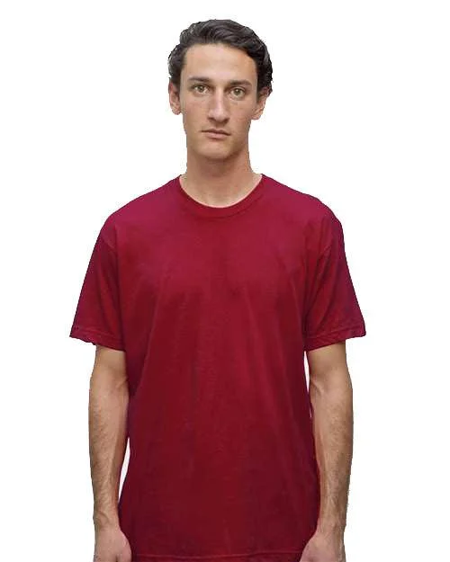 Los Angeles Apparel USA-Made Fine Jersey T-Shirt 20001 Olive Green Jersey Tee
