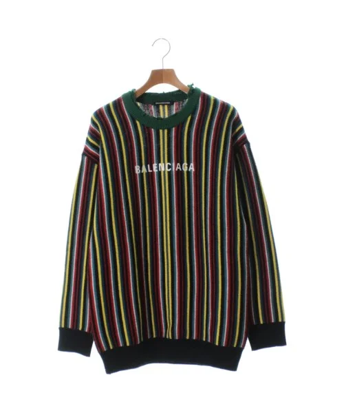 BALENCIAGA Sweaters Denim Fabric Leather Fabric Suede Fabric