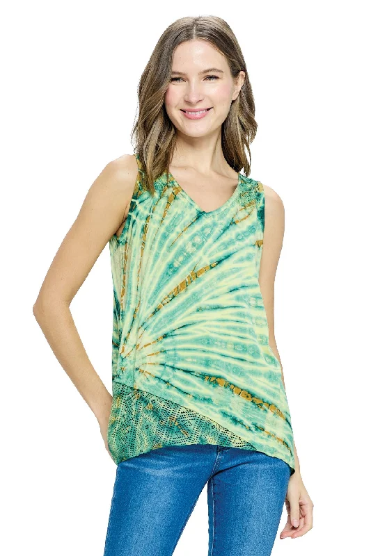Tank Top Tie Dye Lace sleep tank top