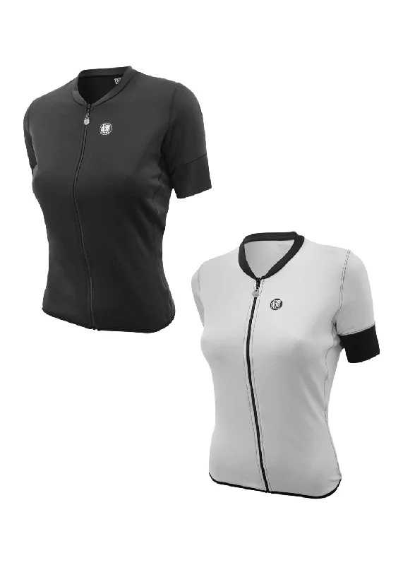 Jersey de lana merino con cremallera completa para mujer  Polo Neck Jersey Top