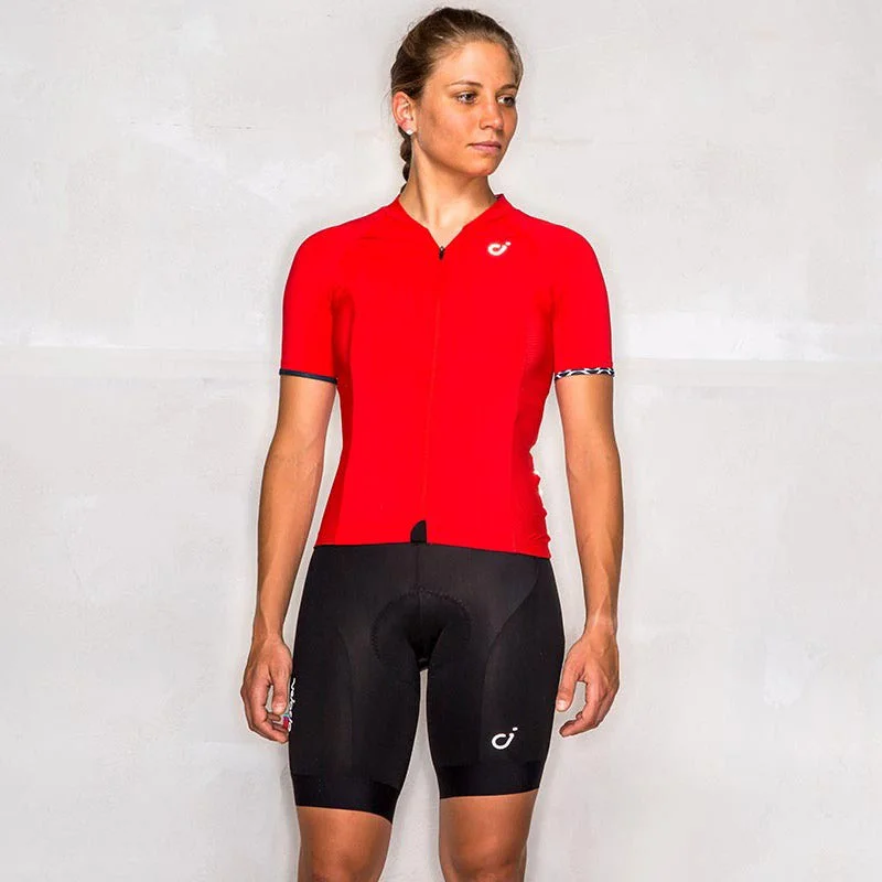 VELOCIO CLASSIC WOMENS JERSEY RED Fashion Jersey Blouse