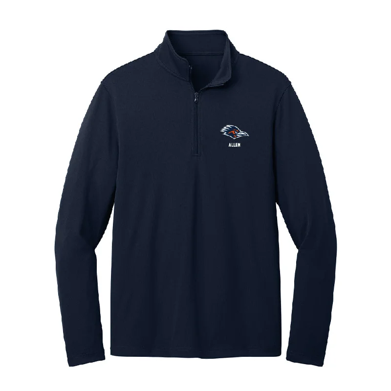 UTSA - NCAA Women's Soccer : Allie Allen - Lightweight Quarter Zip Jacket Stand-Up Collar Roll-Neck Collar Turtle Neck