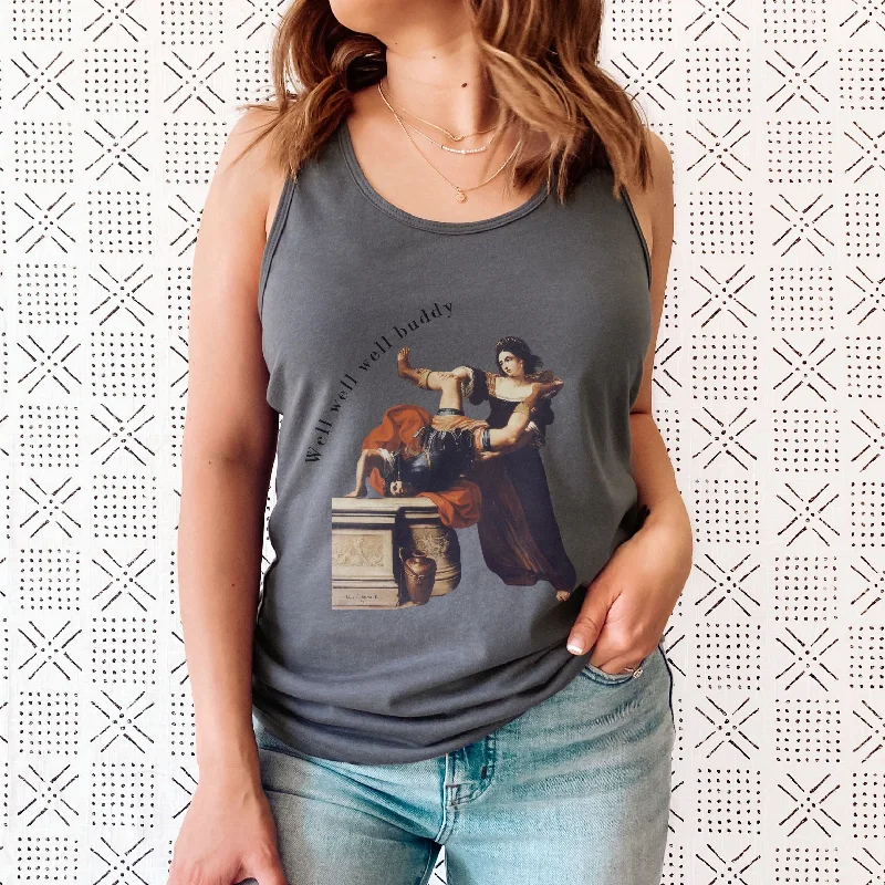 Well Well Well Buddy Timoclea Kills the Captain of Alexander the Great Women's Ideal Racerback Tank lounge tank top