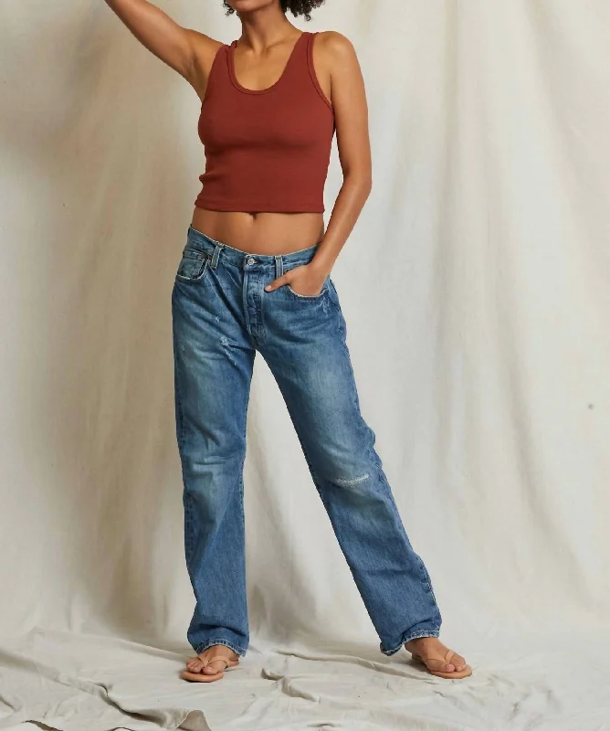 Blondie Tank In Russet teal tank top